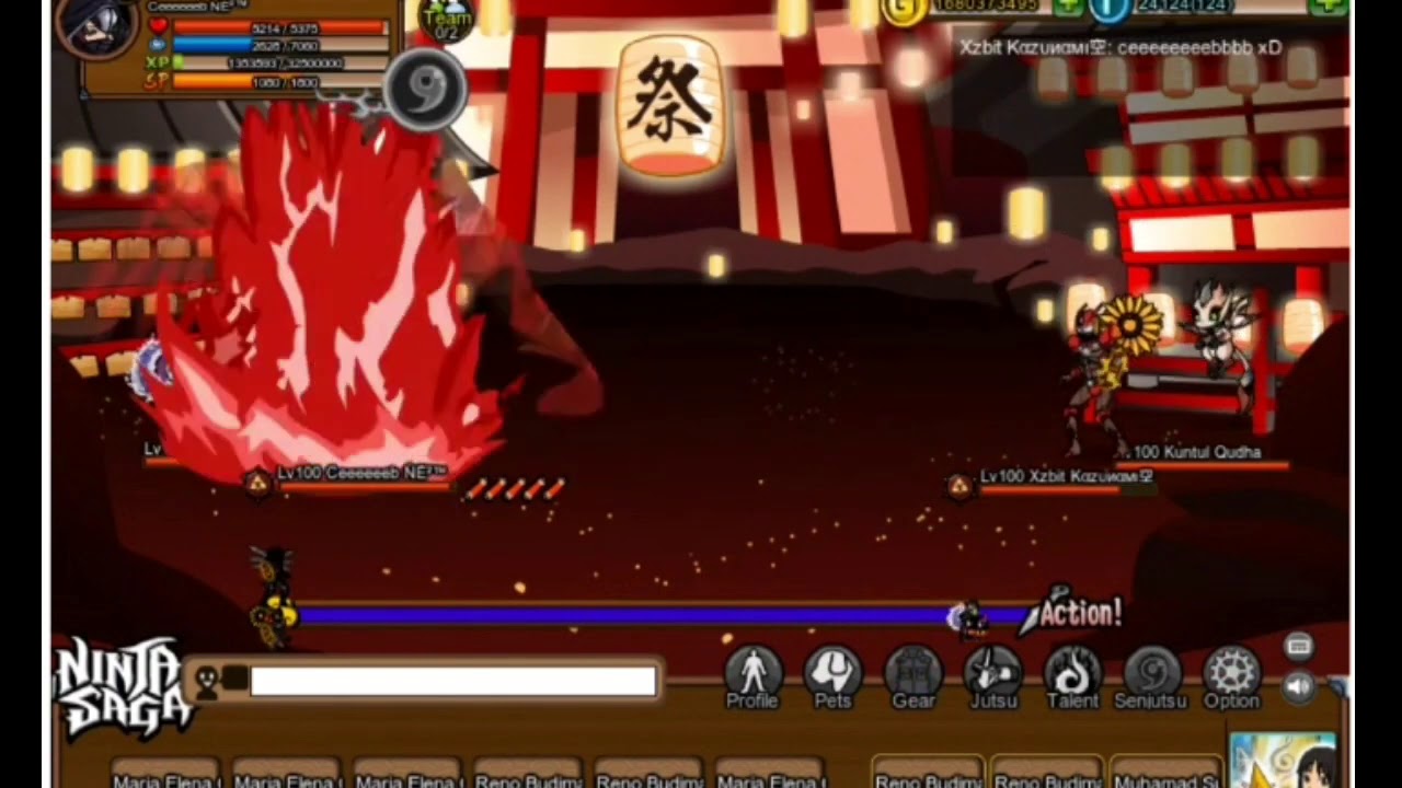 Ninja Saga Random PVP NEW 2020 IS Tank vs Random Talent