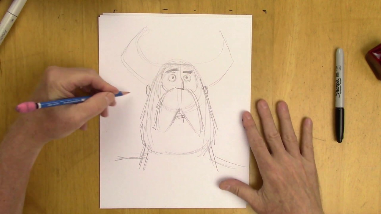How to Draw A Funny Cartoon Character - For Beginners