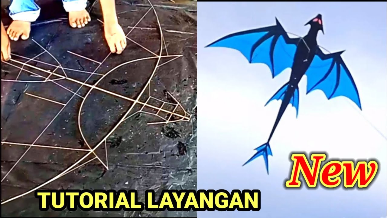 AMAZING!! Cara Membuat Layangan naga terbang Dari Bambu