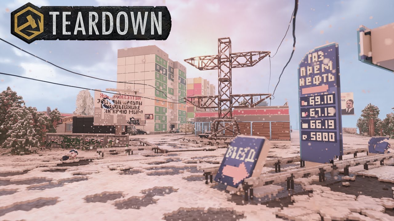 TEARDOWN - Russian Town In Winter - Realistic Nuclear Bomb | Plane Gun | Apocalypse