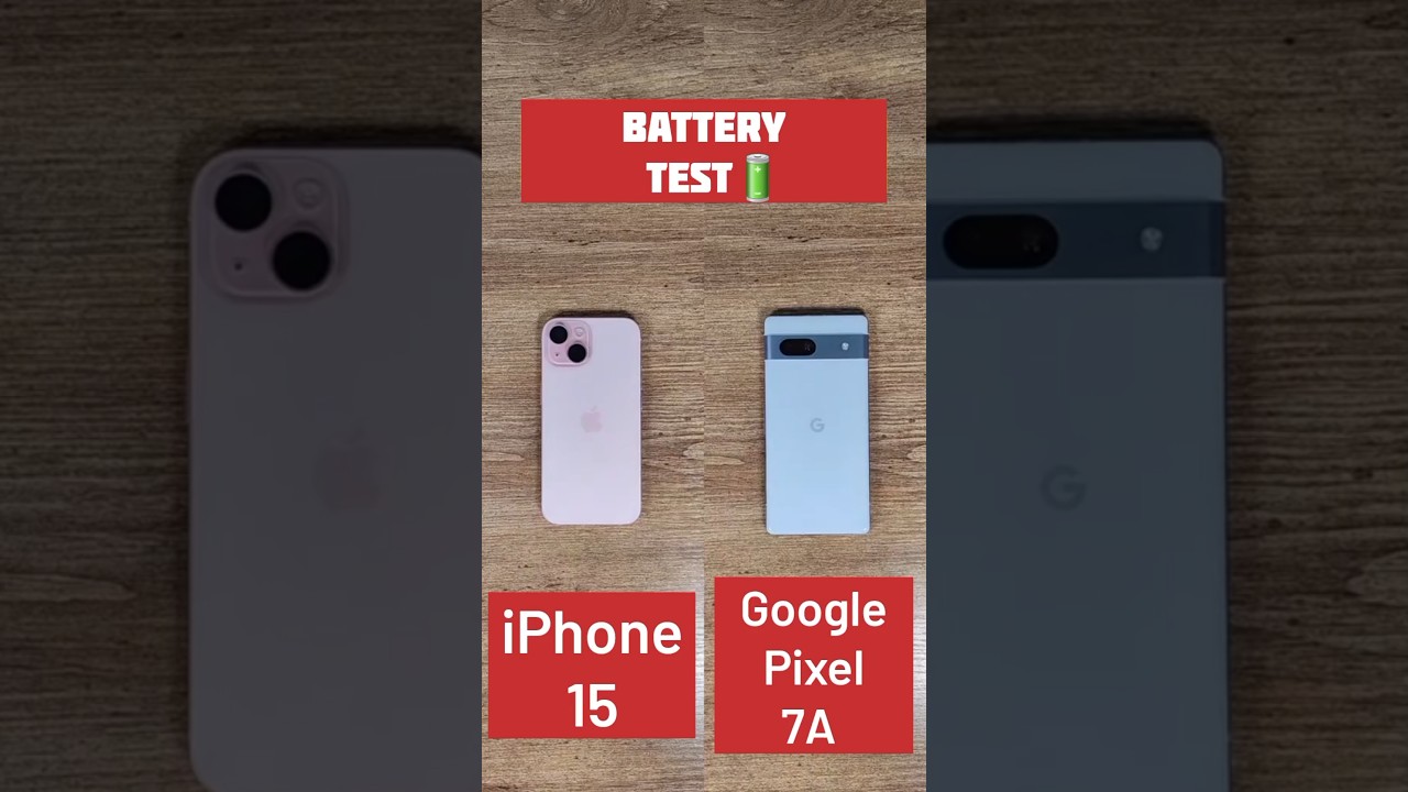 iPhone 15 vs Google Pixel 7A Battery Drain Test 