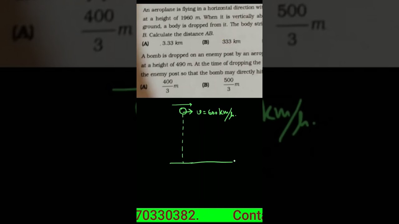 horizontal projectile motion problems with solutions | kinematics | #onlinephysics  | Video -5