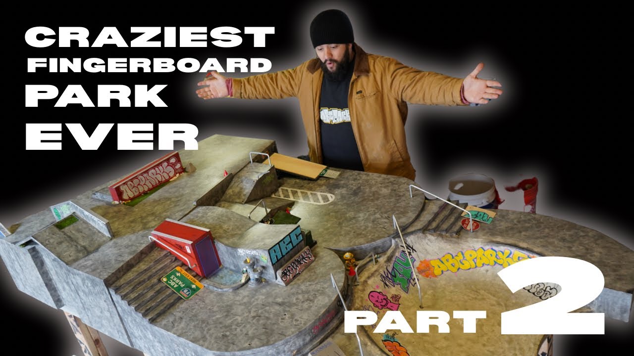 The Biggest & Weirdest Fingerboard Park Build EVER! - ABC Parks Build (Part 2)