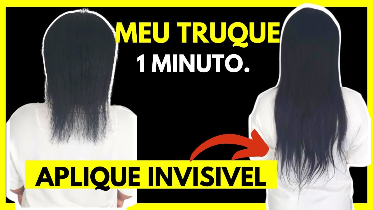 FIO INVISÍVEL | EXTENSÃO DE CABELO MÁGICA EM 1 MIN #crespaalisada
