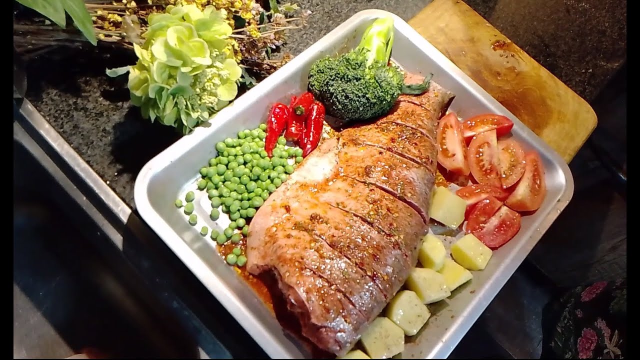 Baked Fish with roasted veggies