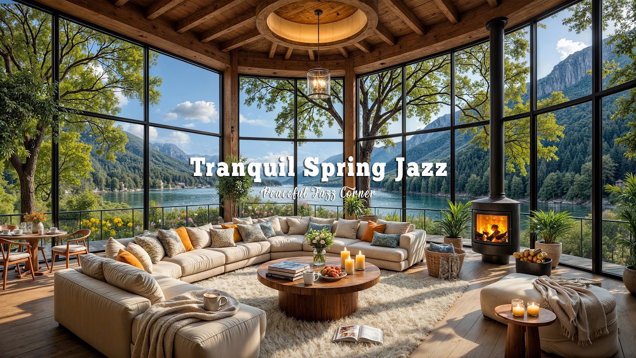 Tranquil Spring Jazz Music In Living Room Ambience | Gentle Jazz Melody On February Day To Chill Out