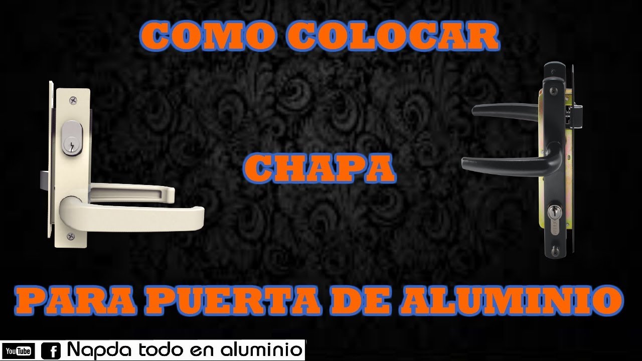 🕵️‍♂️COMO COLOCAR CHAPA PARA PUERTA DE ALUMINIO👷‍♂️