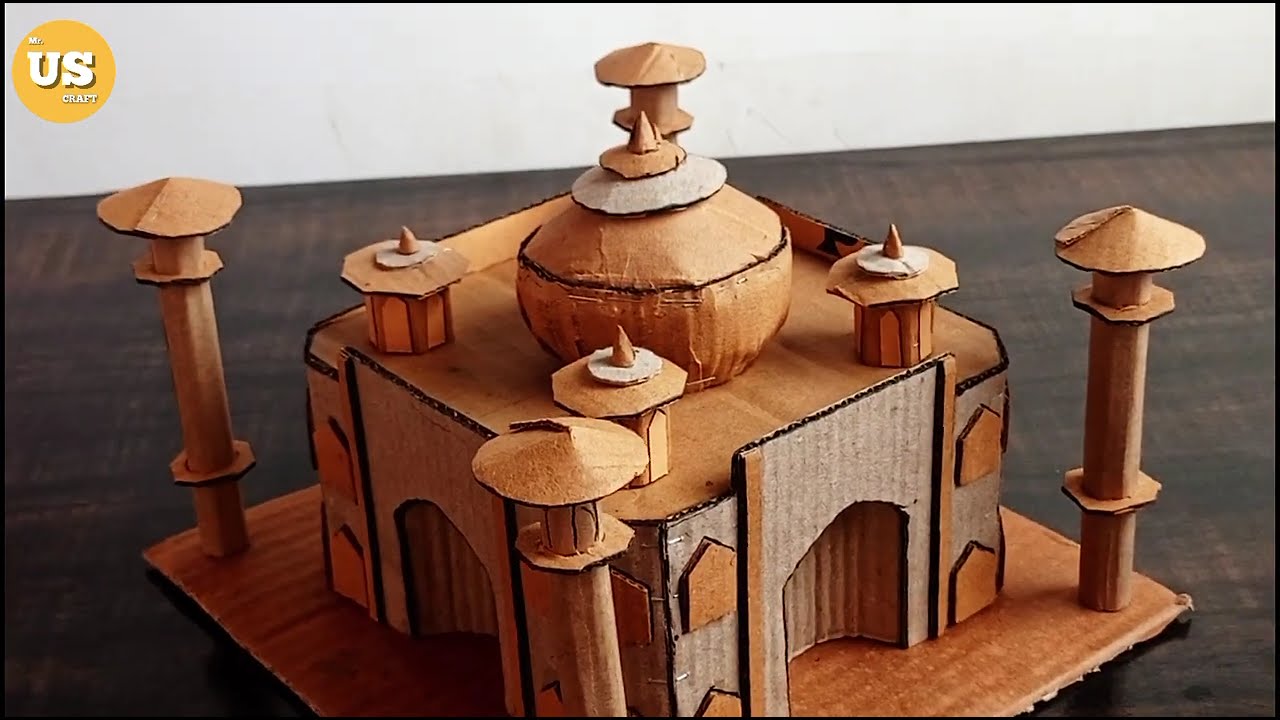 how to make Taj Mahal with cardboard | Taj Mahal model  | how to make Taj Mahal | Mr US CRAFT