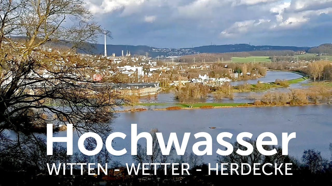 Hochwasser in Witten, Wetter (Ruhr) und Herdecke