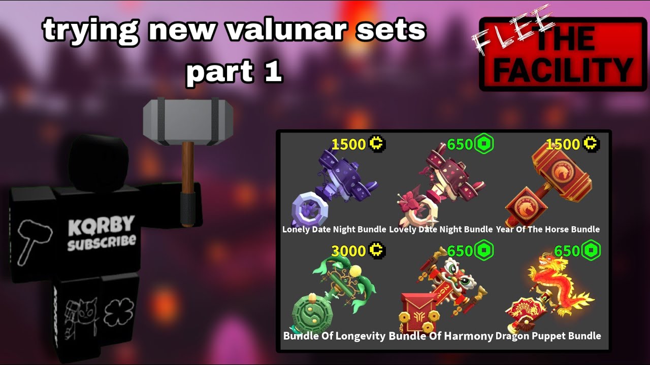 Trying the new valentines/lunar sets #fleethefacility #roblox #updates 