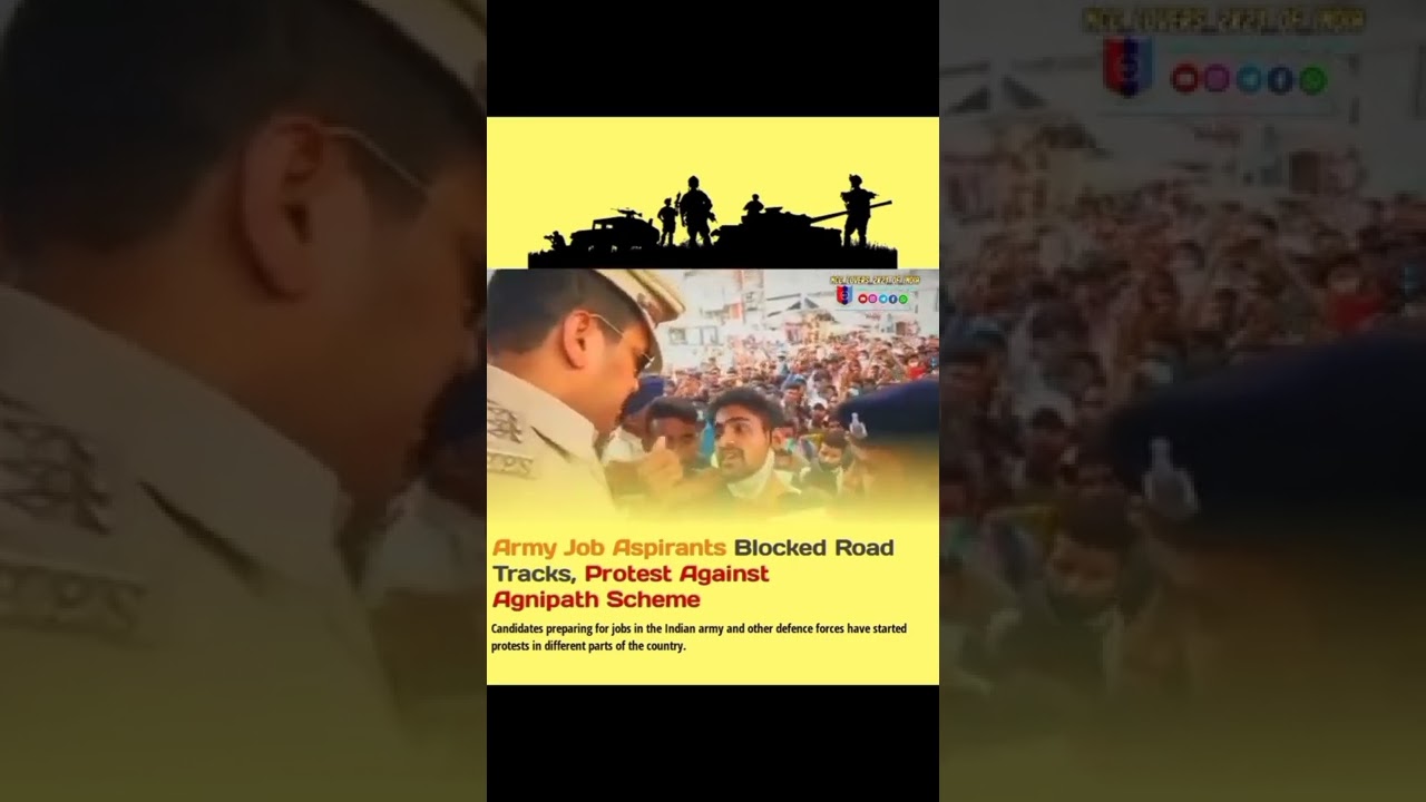 Army Job Aspirants Blocked Road Track.🥺Protest Against Agnipath Scheme.#vlog #youtuber #army #scheme