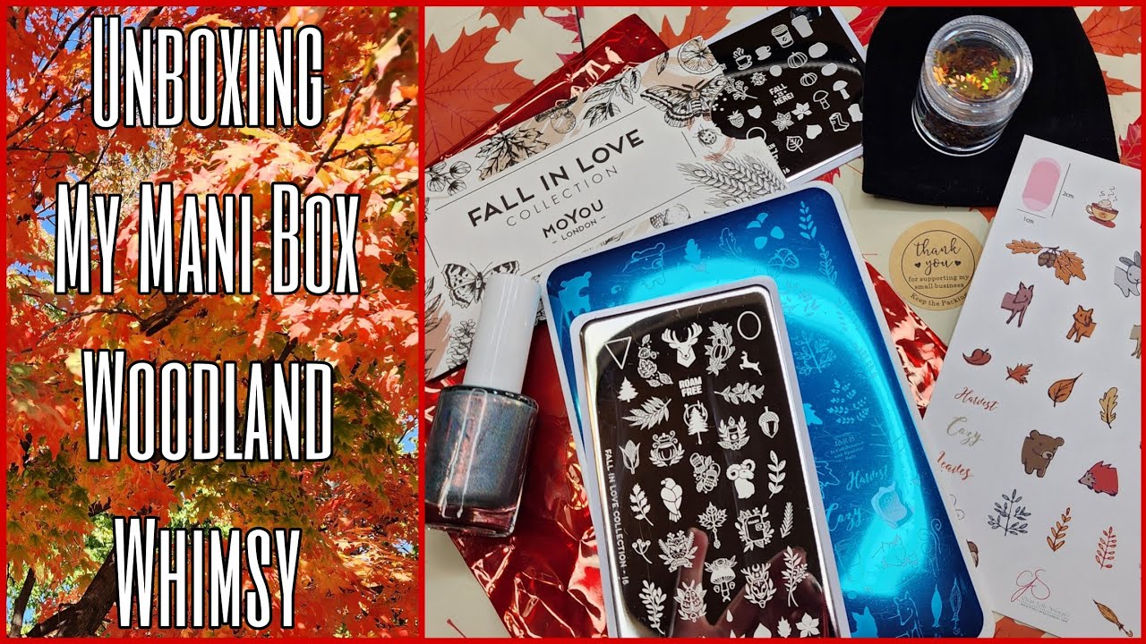 Unboxing My Mani Box Woodland Whimsy Beautometry MoYou London Stamping Plates Swatch Nail Art Polish