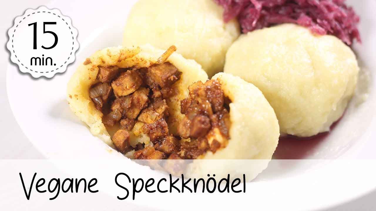 Vegane Speckknödel selber machen - Vegane Knödel mit Rotkraut - Kartoffelknödel | Vegane Rezepte 💚