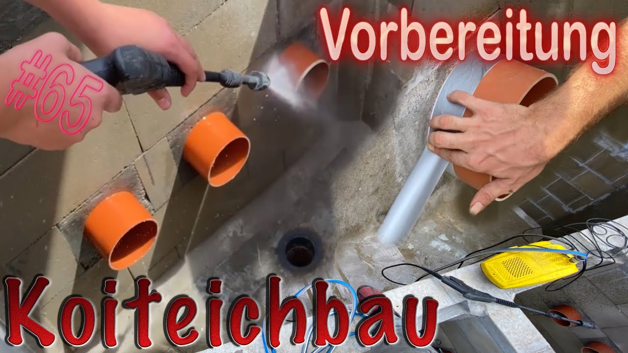 Teichbau Koiteichbau Teil 65 Vorarbeiten zur Teichabdichtung mit Dichtschl&auml;mme