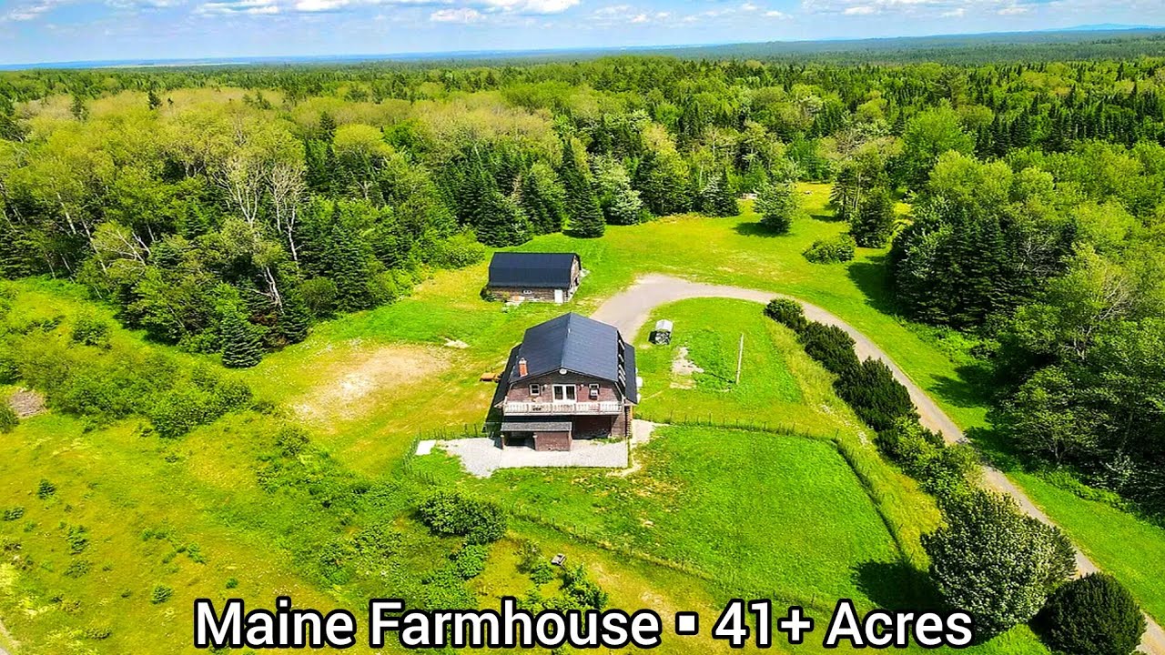 Maine Farmhouse For Sale | $235k | 41+ Acres | ME Real Estate For Sale | Old Houses For Sale