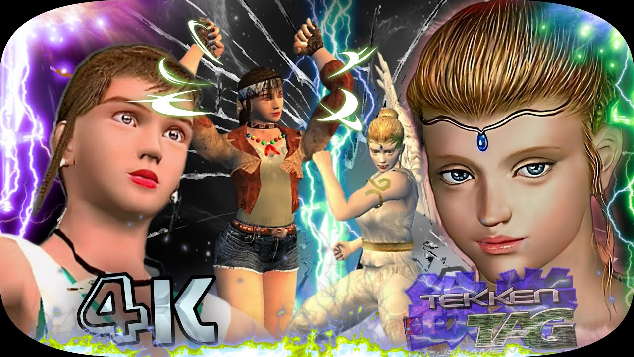 Angel ( ? ) & Michelle ( Akido moves ) Tekken Tag Remastered Hard UHD 4K 60 FPS 