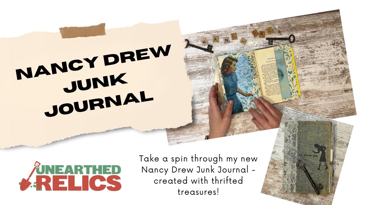 Making a Nancy Drew Junk Journal with Thrifted Materials
