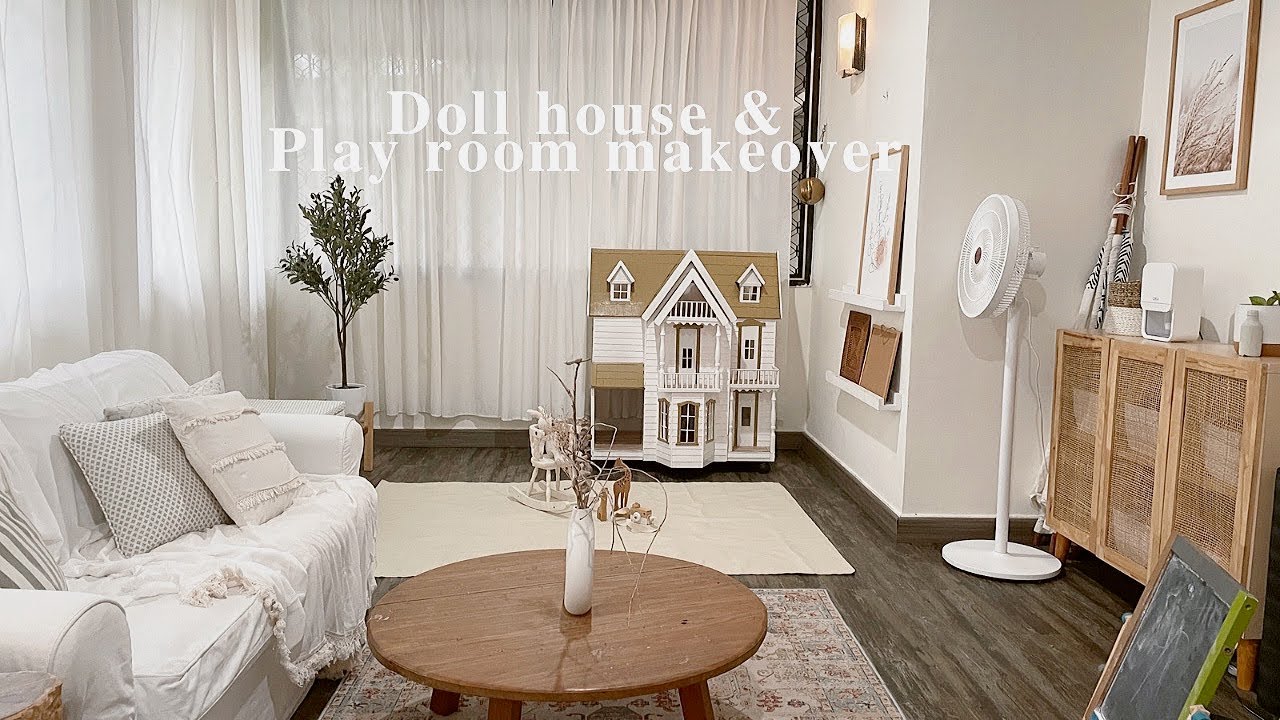 Beberes playroom, diy rumah barbie, diy rumah boneka, make over kamar main anak, playroom make over