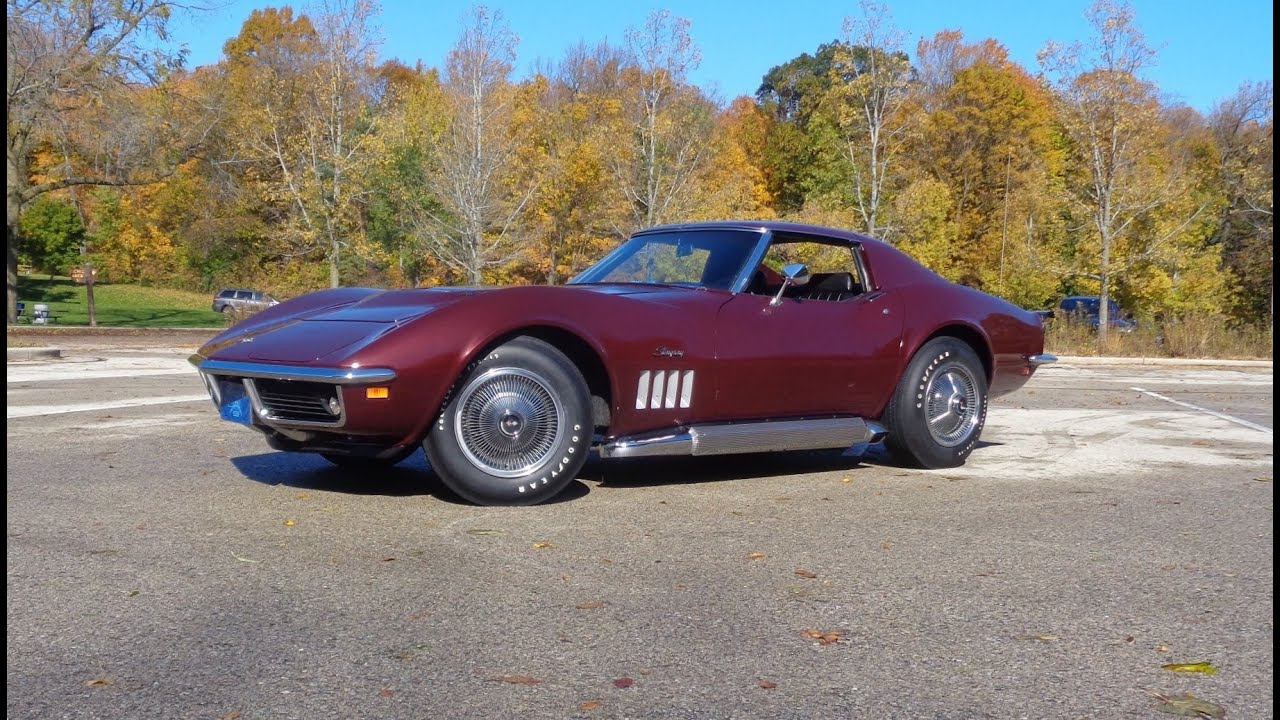 1969 Chevrolet Corvette 4 Speed in Burgundy & L89 427 Engine Sound - My Car Story with Lou Costabile