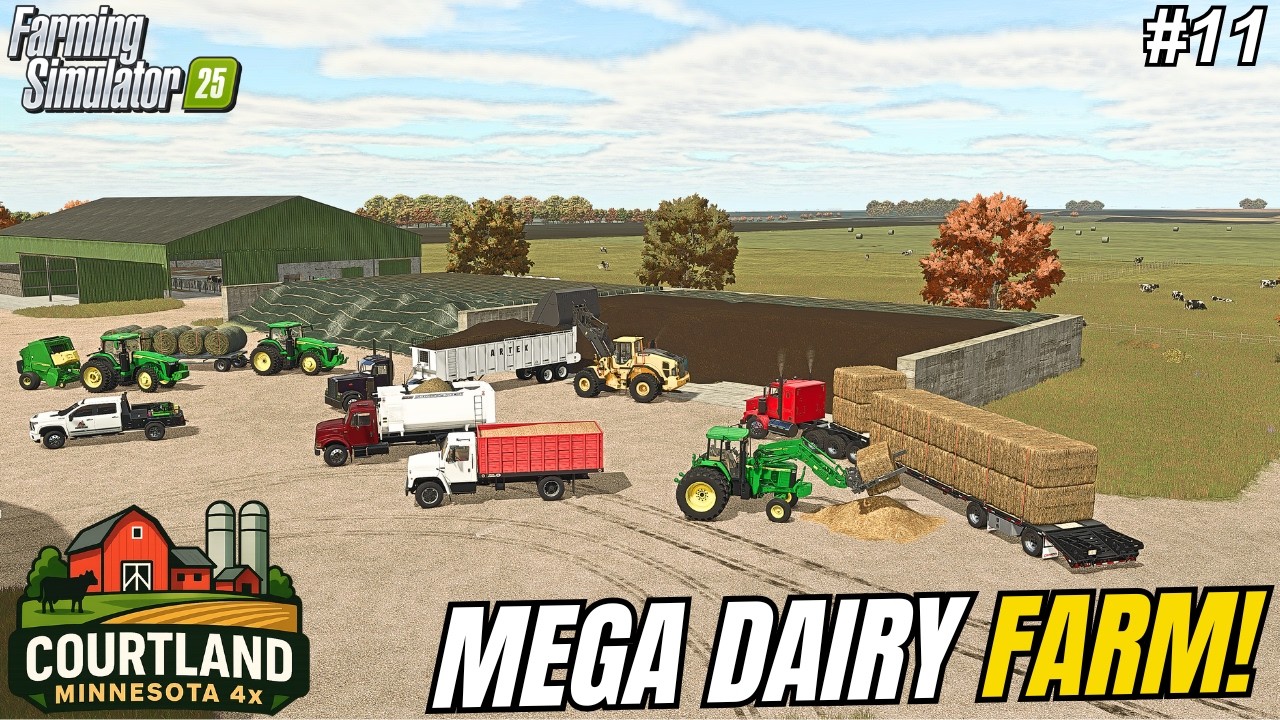 I BOUGHT 900 DAIRY COWS FOR OUR $15,000,000 AMERICAN MEGA FARM! | Courtland, MN | FS25 #11