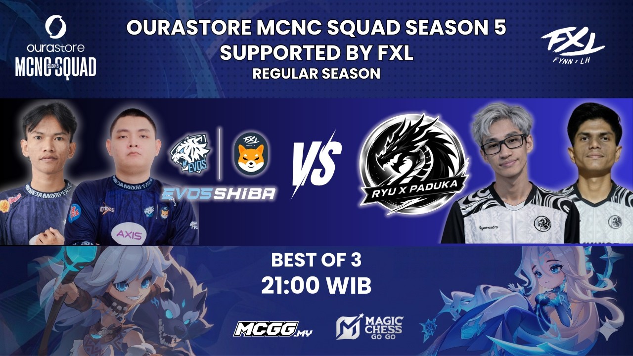 🔴LIVE: OURASTORE MCNC SQUAD S5 SUPPORTED BY FXL | EVOS SHIBA VS RYU X PADUKA  | DAY1