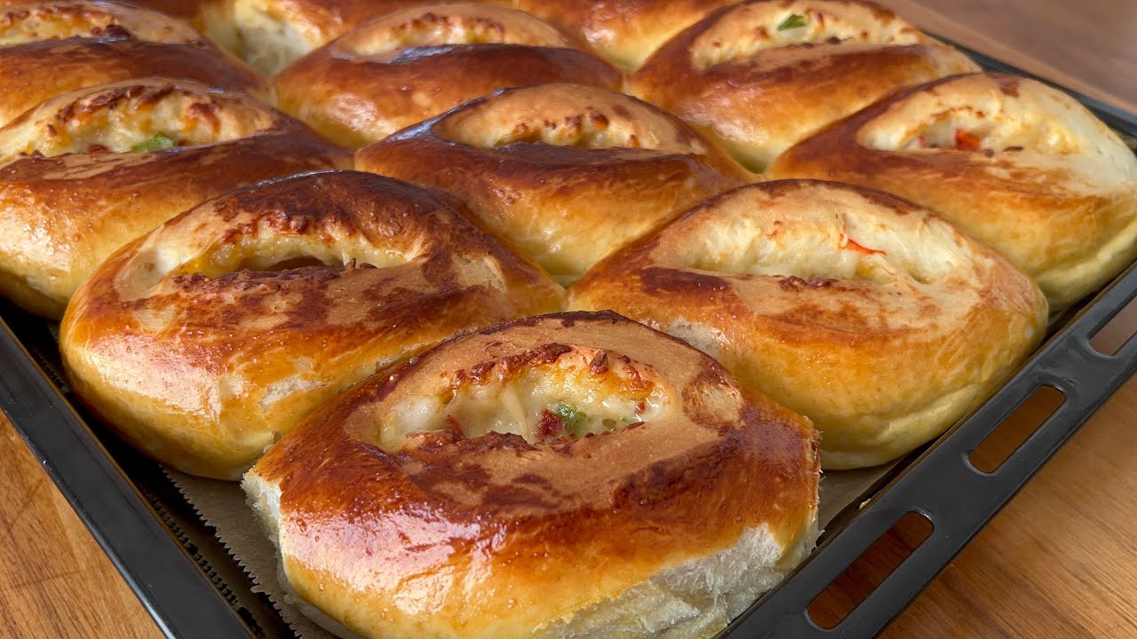 PİZZA TADINDA❗️YUMUŞACIK PAMUK GİBİ❗️İNANILMAZ LEZZETLİ BİR MAYALI POĞAÇA TARİFİ💯👌