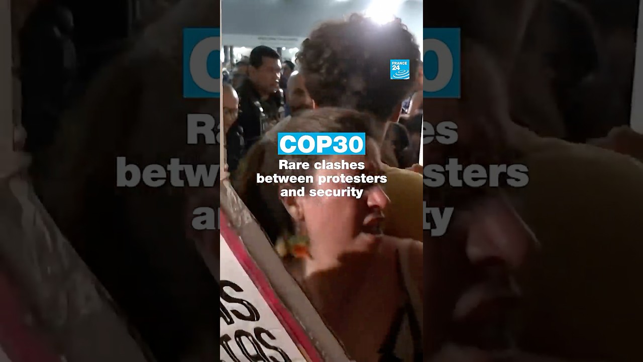 🚨 #COP30: Rare #clashes between #Indigenous protesters and #security guards &bull; FRANCE 24 English