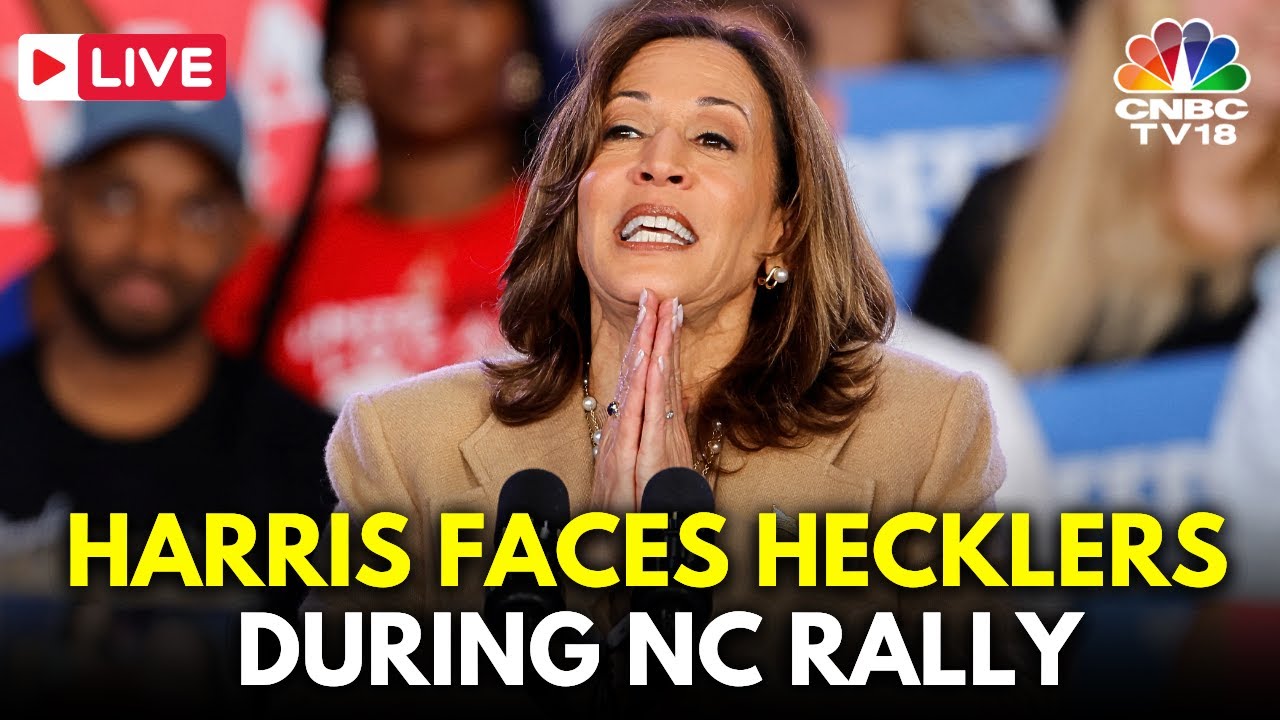LIVE: Kamala Harris Faces Hecklers During Star-Studded Charlotte, North Carolina Rally | USA | N18G
