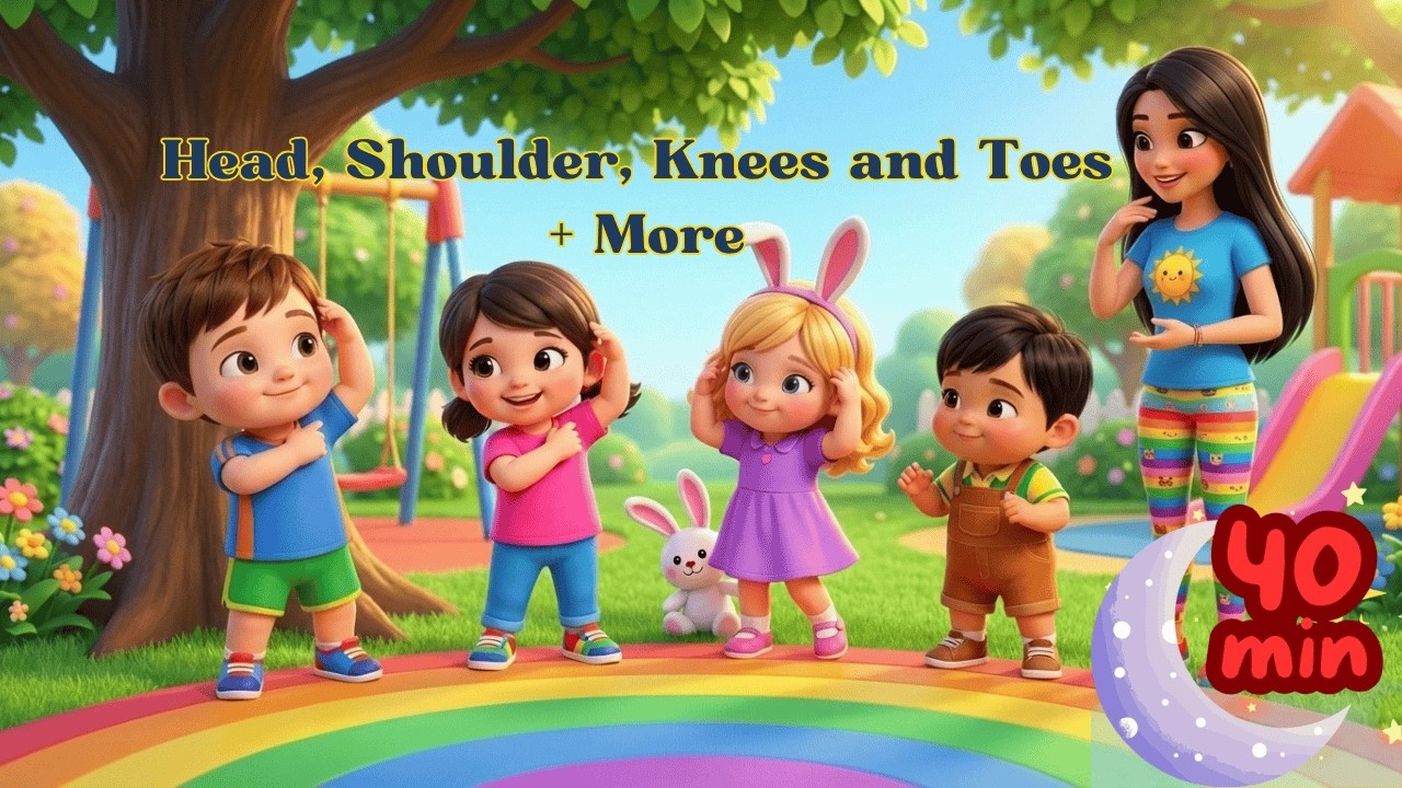 Head, Shoulders, Knees and Toes | Action Songs for Kids | Nursery Rhymes Compilation