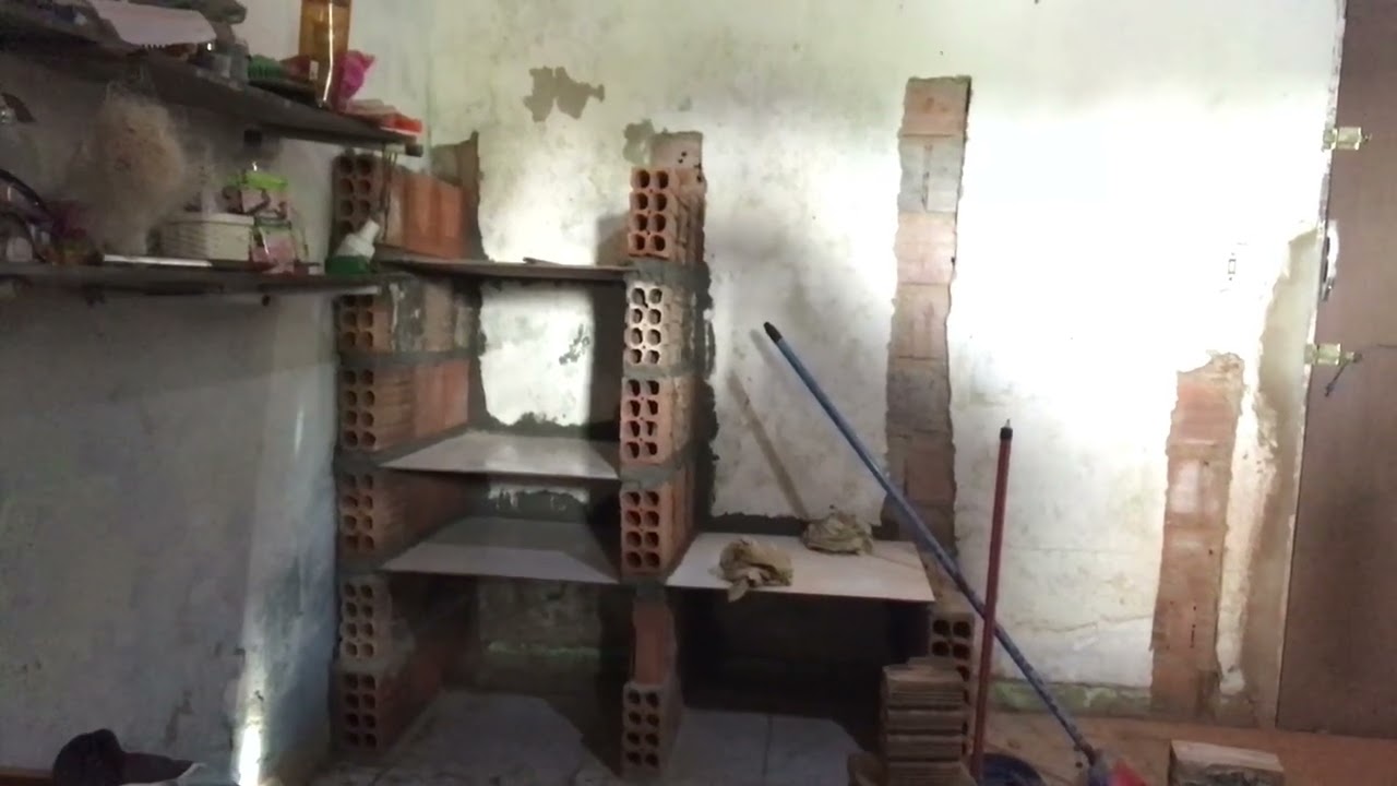 Guarda roupa de cimento e tijolos parte 03