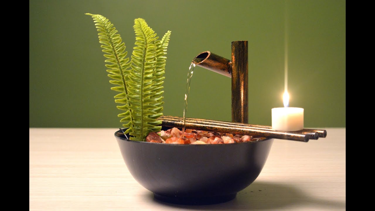 How to make a beautiful table top fountain from plastic pipes | easy DIY craft