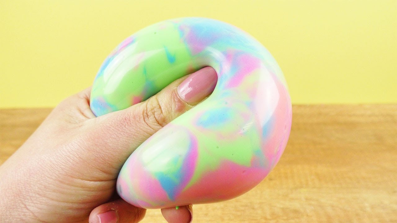 Antistress Ball mit Pups Schleim | Bunter Antistressball in Neon Farben | DIY Fun