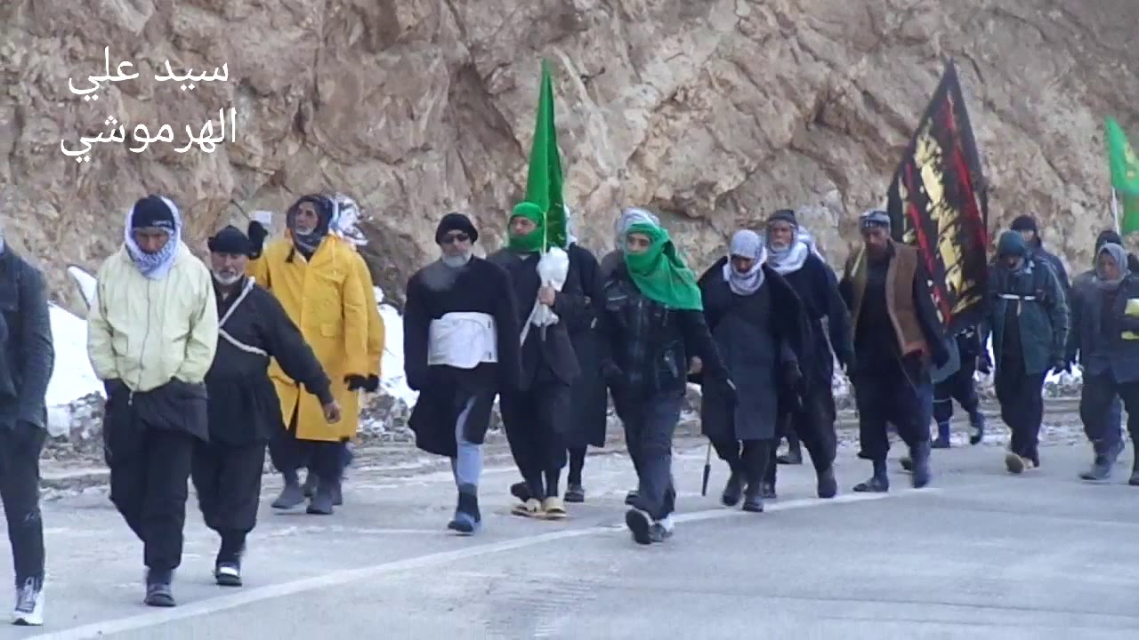 مشاية الإمام الرضا عليه السلام في الجبال والبرد والثلوج موكب الإمام الرضا عليه السلام