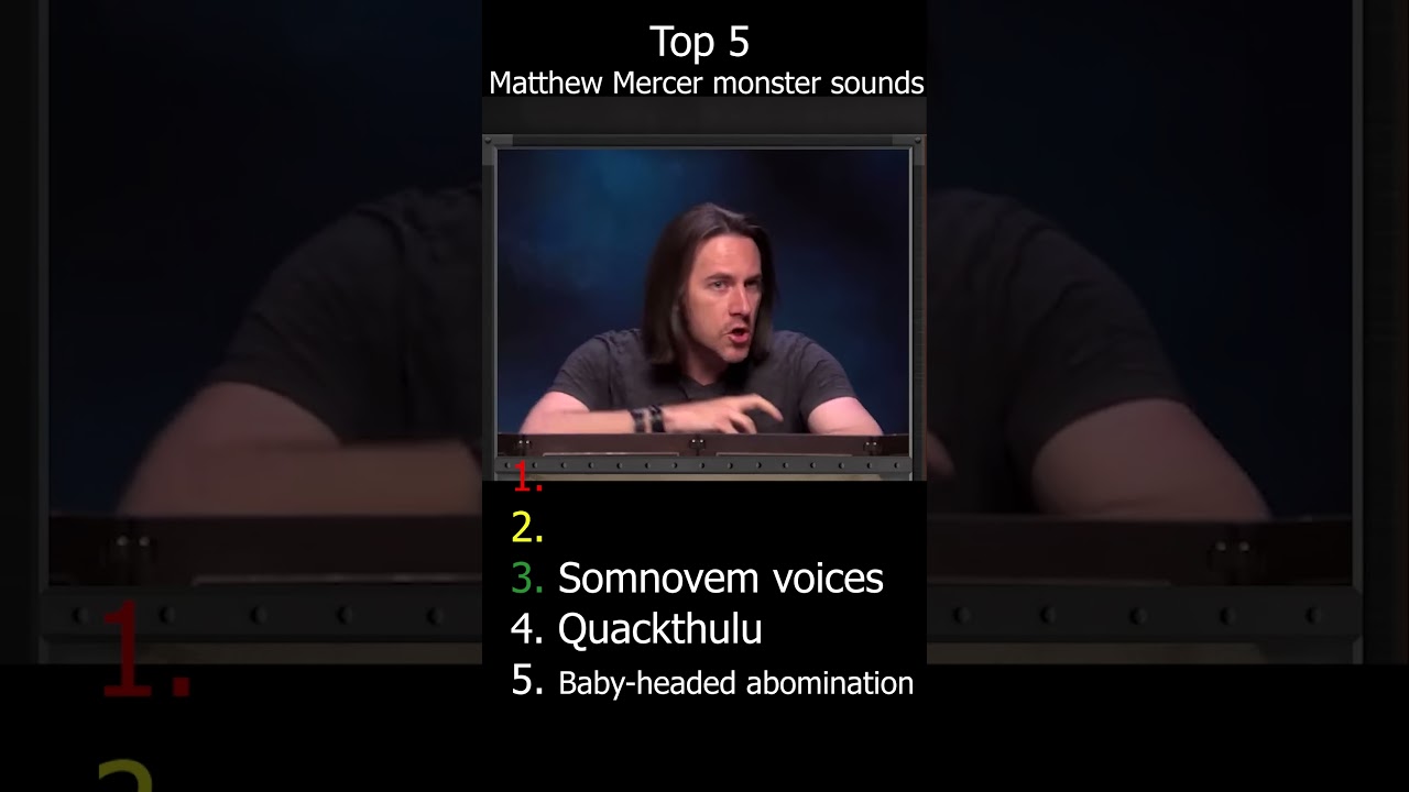 Matt Mercer's Top 5 Monster Sounds #criticalrole #dnd