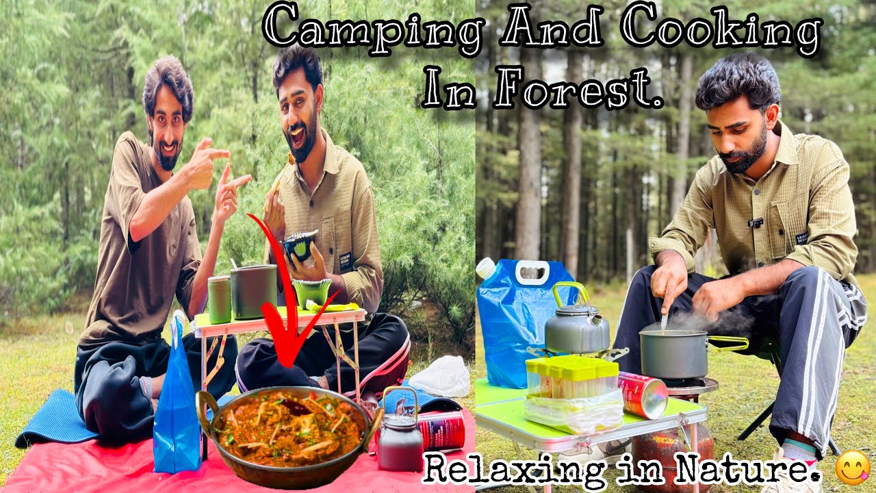 Peaceful Camping in the Forest of Kashmir | Cooking Delicious Food 😋| Relaxing in Nature | #vlog 