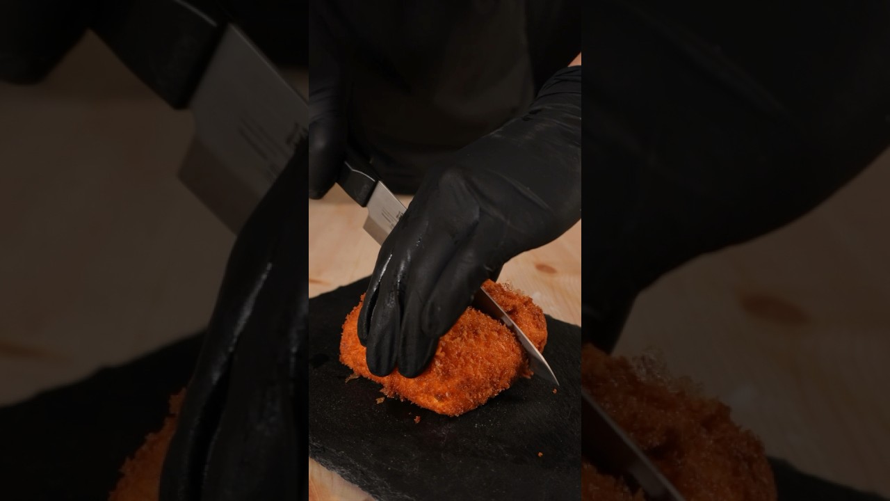 ASMR deep fried cheddar cheese 🧀 #food #foodie #recipe #mukbang #cooking #asmr