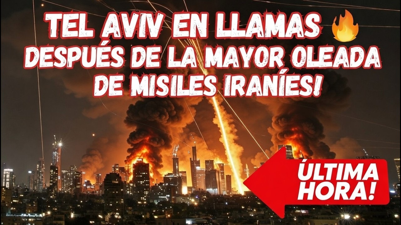 ⚡ ALERTA MÁXIMA: TEL AVIV EN LLAMAS 🔥 DESPUÉS DE LA MAYOR OLEADA DE MISILES IRANÍES EN GUERRA ACTUAL