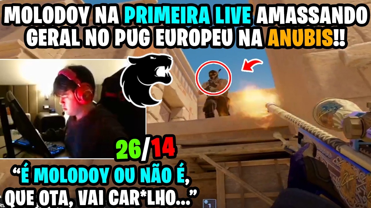 🔥🔥 MOLODOY ABRIU SUA PRIMEIRA LIVE & J&Aacute; CHEGOU AMASSANDO GERAL NO PUG EUROPEU!!