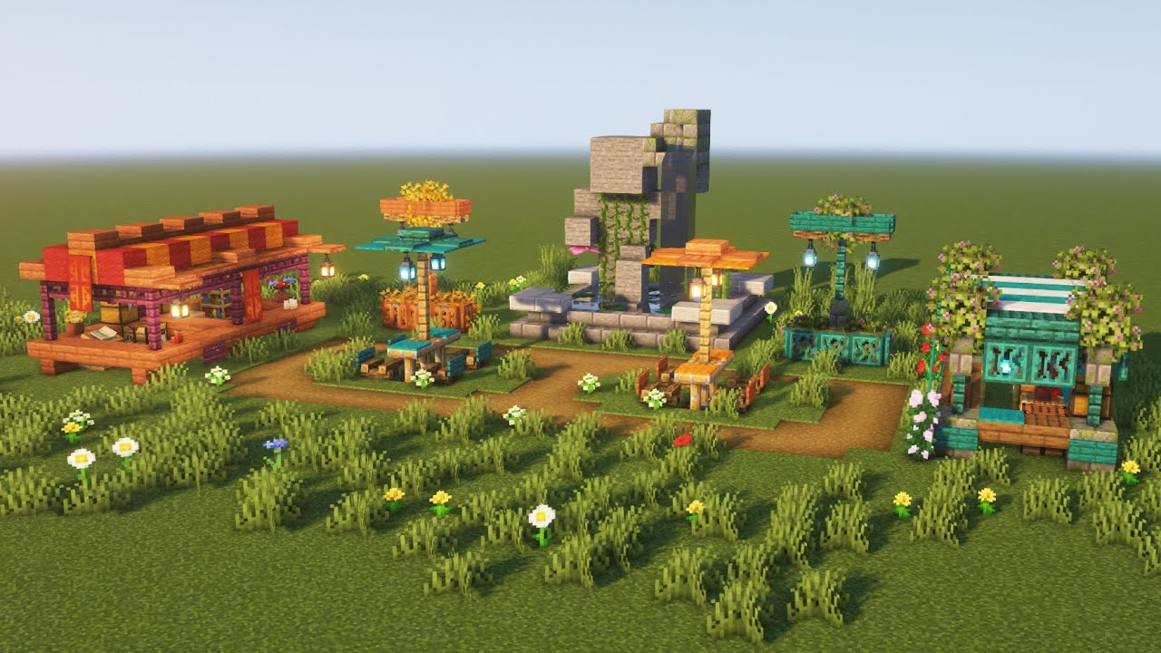 Minecraft: How to build Small Shops | Market Stall