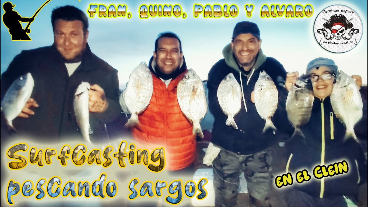 🎣🏖️ SURFCASTING. Pescando SARGOS 🐟 en el Clein 🔥 Nuestra PLAYA fetiche! 🏖️