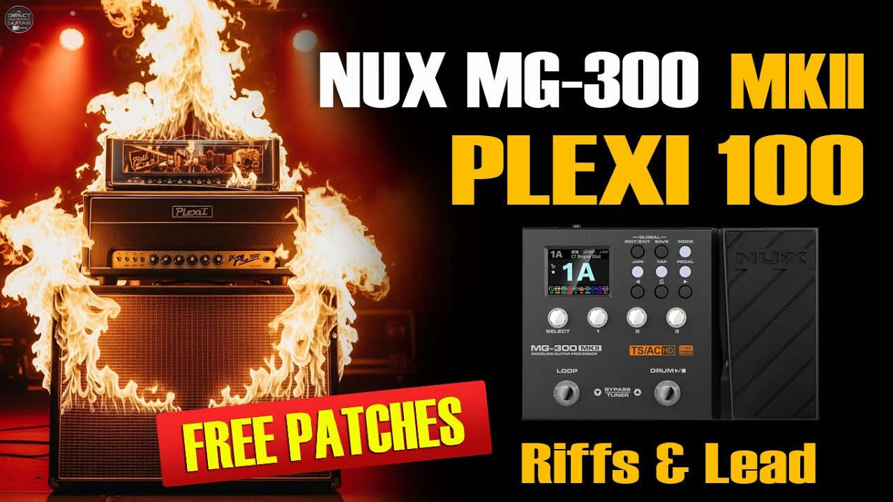 NUX MG-300 MKII Riffs & Lead MARSHALL-Style Tone FREE Patches