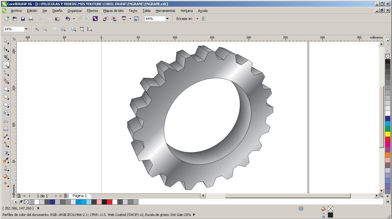 Corel Draw - Tutorial Como Hacer un Engranaje