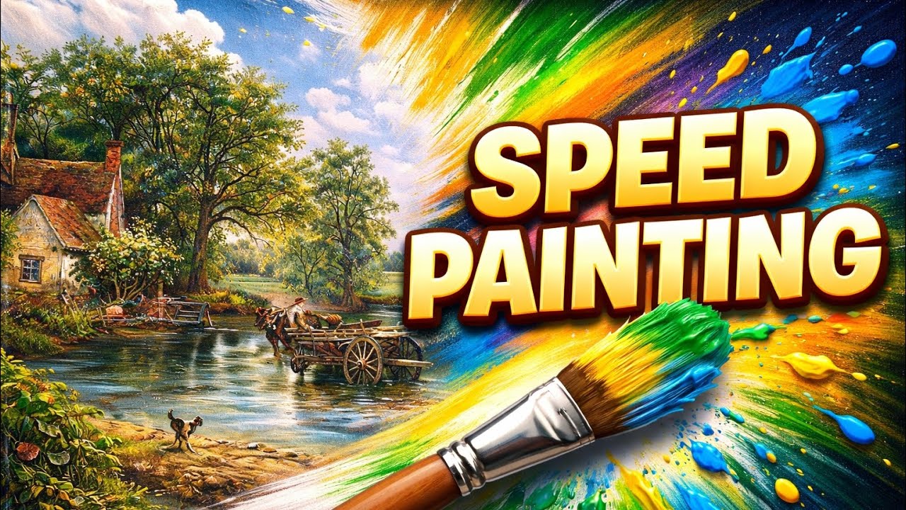 From Blank Canvas to Landscape Masterpiece | Speed Painting