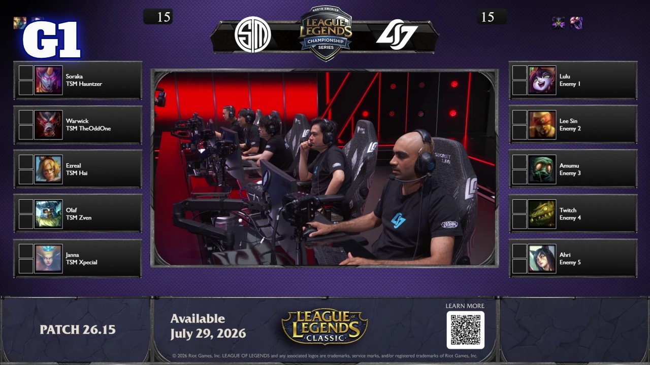 TSM vs CLG - Game 1 | League Classic LCS Show Match 2026 | Team Solomid vs Counter Logic Gaming