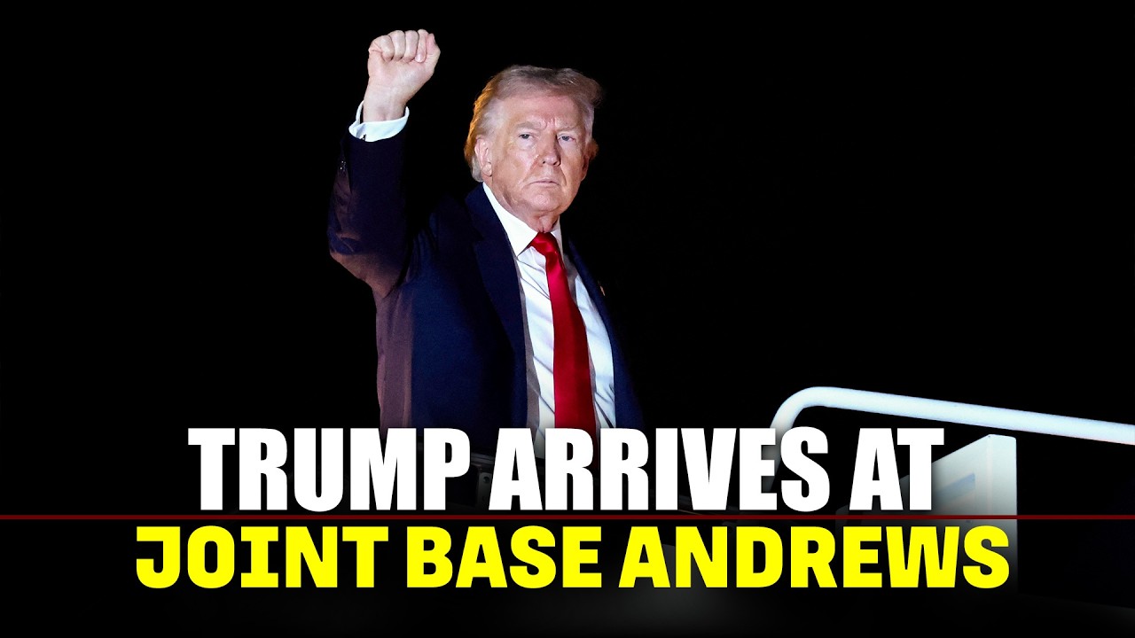 WATCH: U.S. President Trump arrives at Joint Base Andrews from Miami