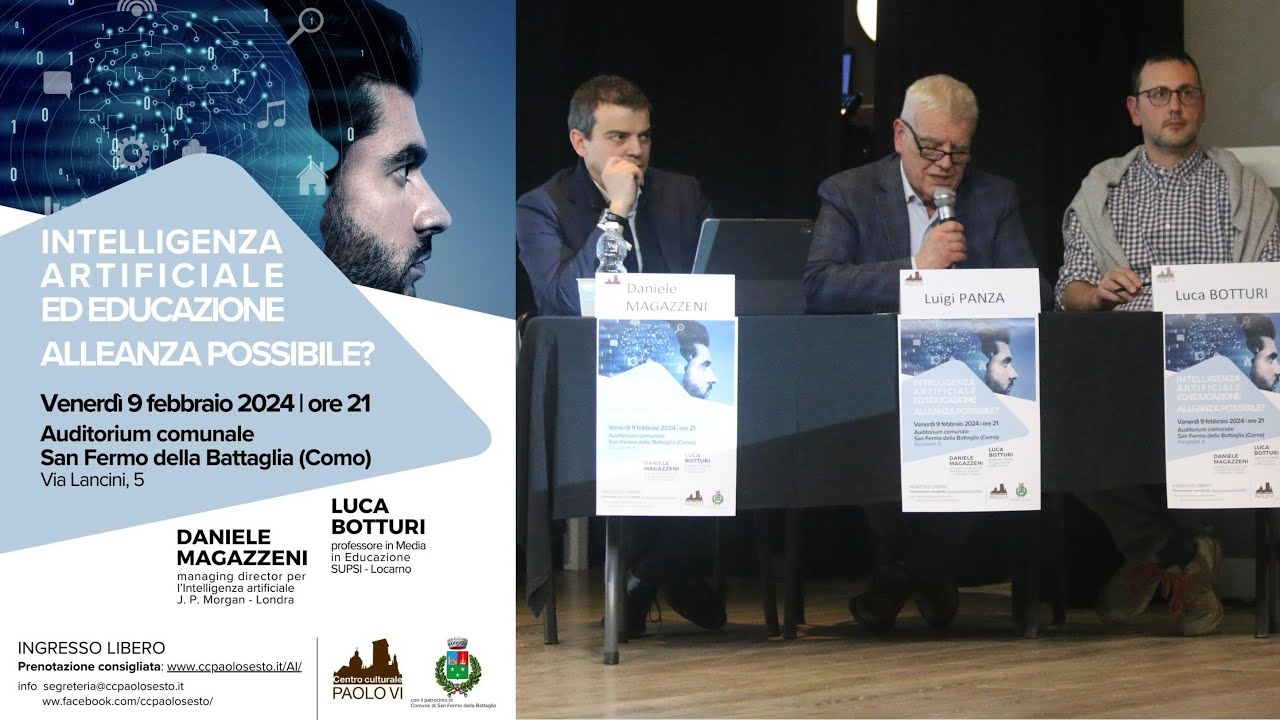 Intelligenza artificiale ed educazione. Con Daniele Magazzeni e Luca Botturi