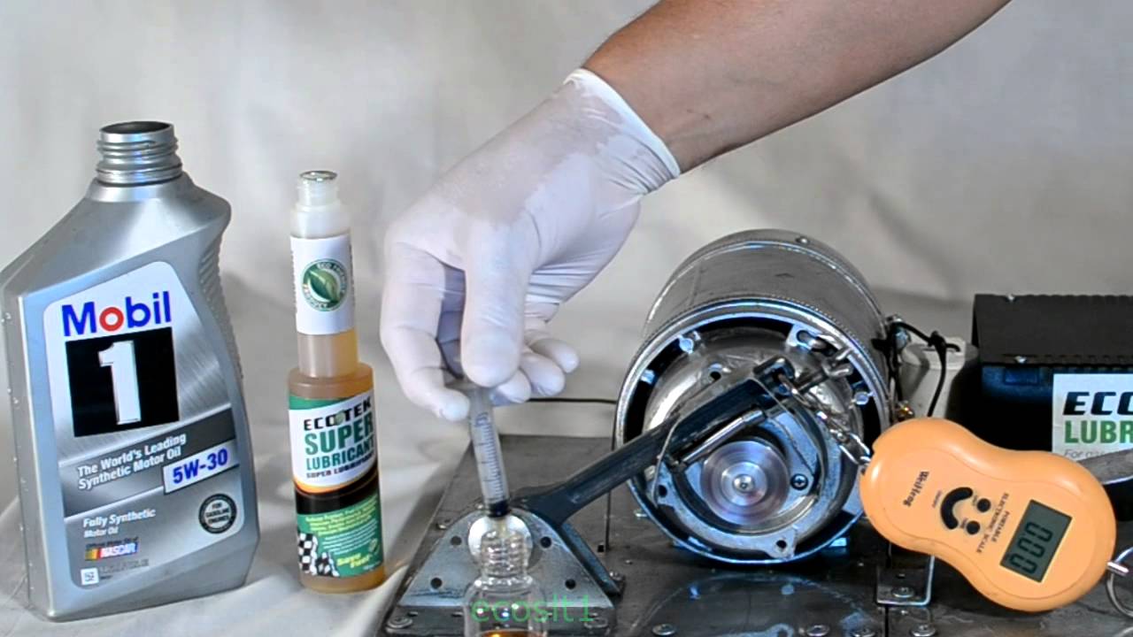 Модификатор масла ECOTEK Super Lubricant с маслом Mobil1