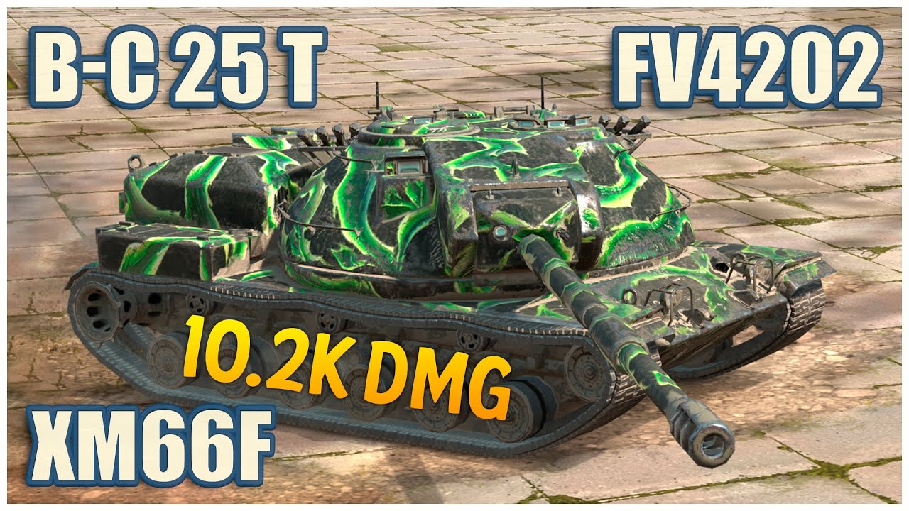 XM66F, FV4202 & BatChat 25t • WoT Blitz Gameplay
