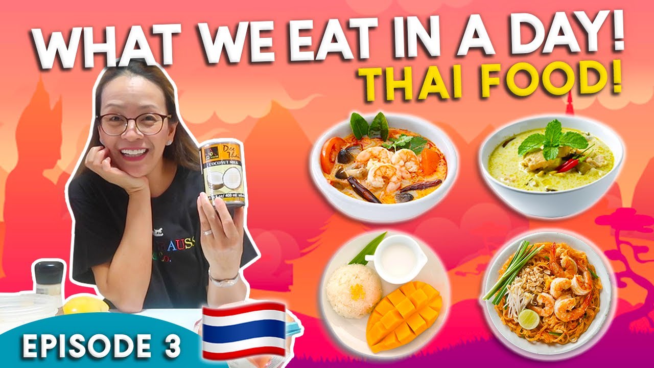 WHAT WE EAT IN A DAY! THAI FOOD! | Haidee and Hazel