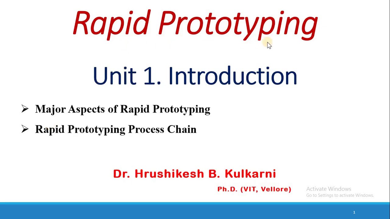 1.3 Major Aspects of Rapid Prototyping and Rapid Prototyping Process Chain